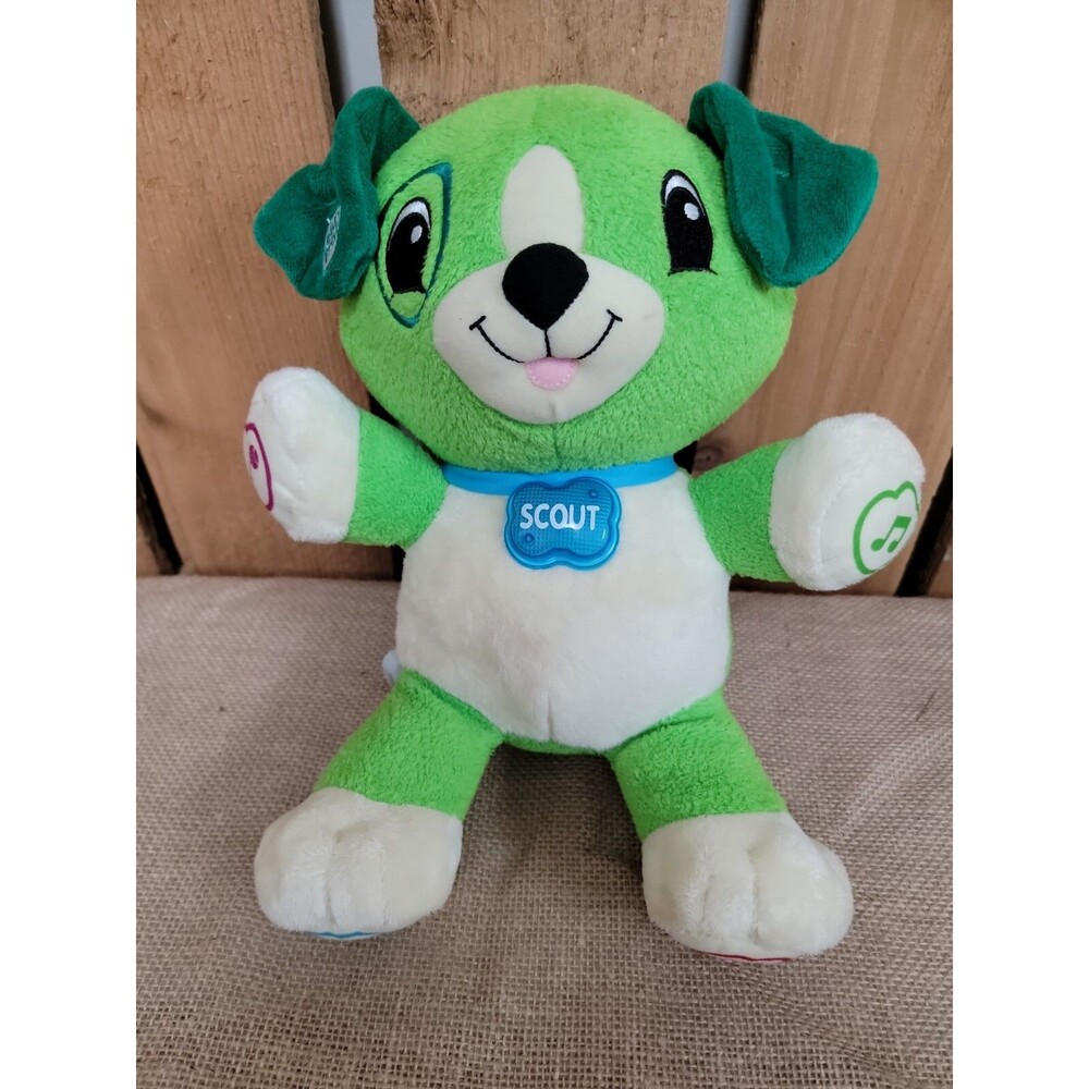 LeapFrog My Pal Scout Puppy - Green Plush Excellent Can Personalize
